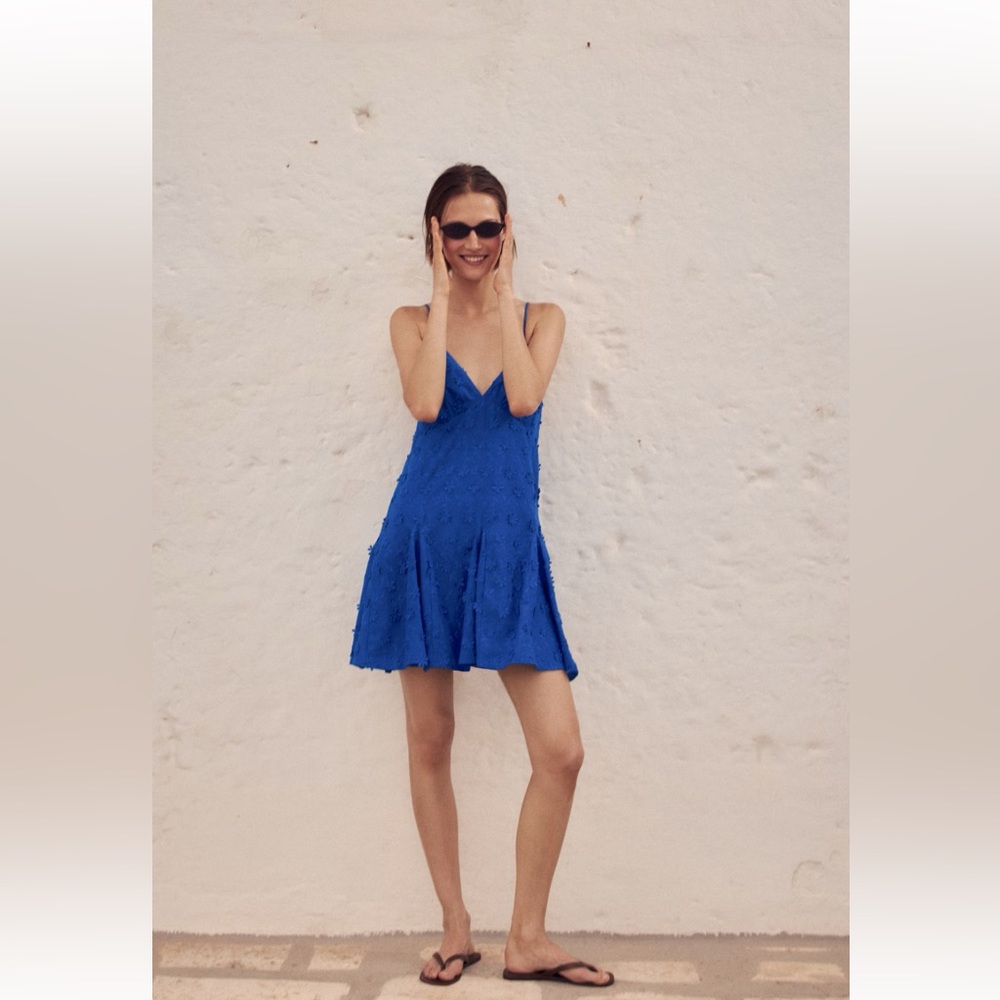 NWT H&M Floral Embroidered Mini Dress